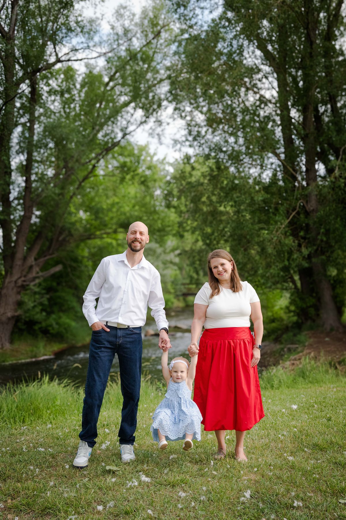 Michael Calabrese with his wife Jennifer and their daughter in a Rapid&nbsp;City park